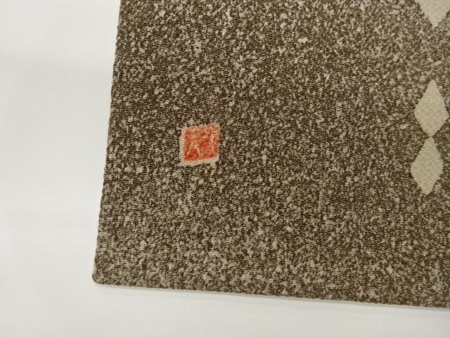  作家物　縮緬地民家模様名古屋帯